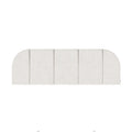 Giulia headboard op maat in beige stof met gebogen panelen en modern design